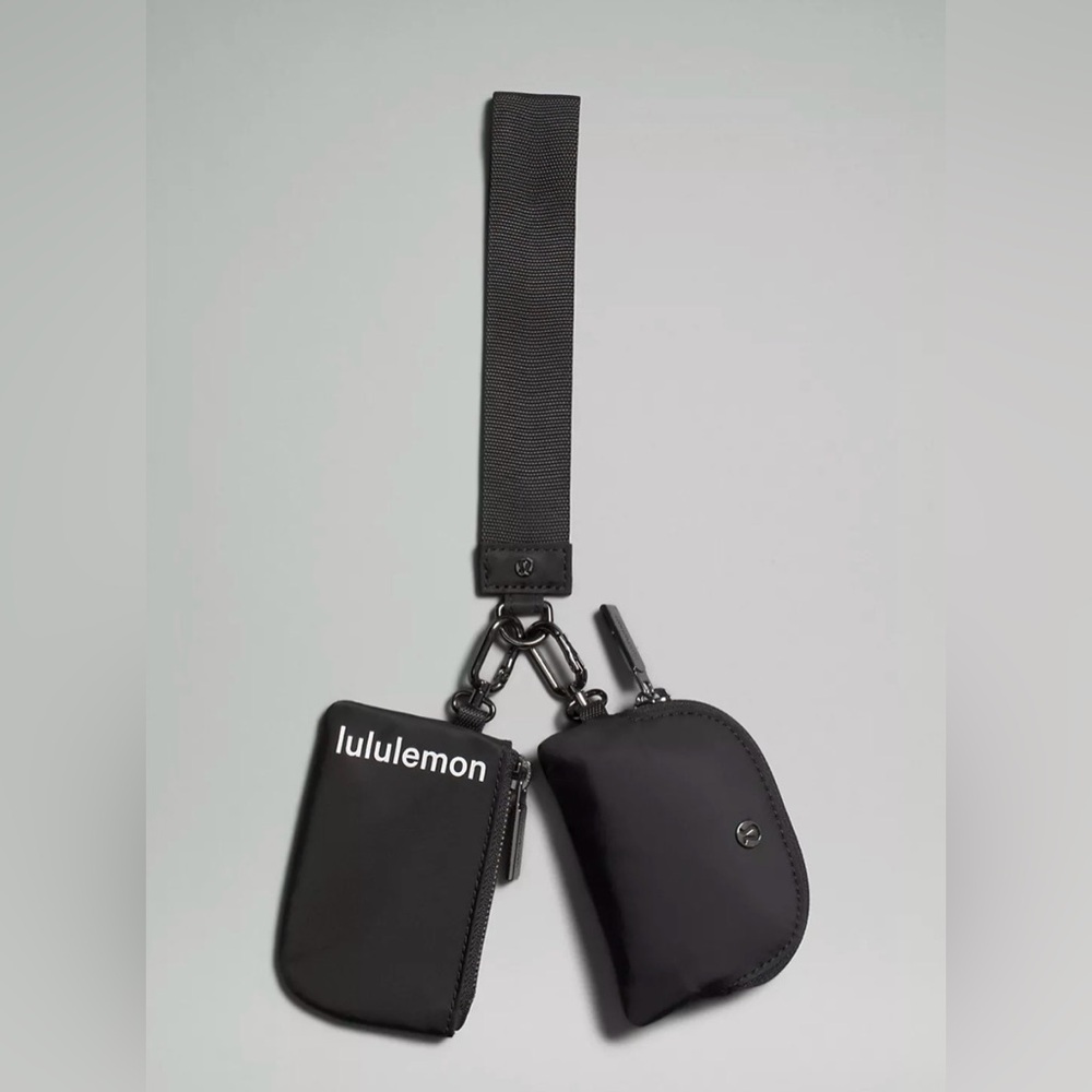 Lululemon Black dual pouch wristlet